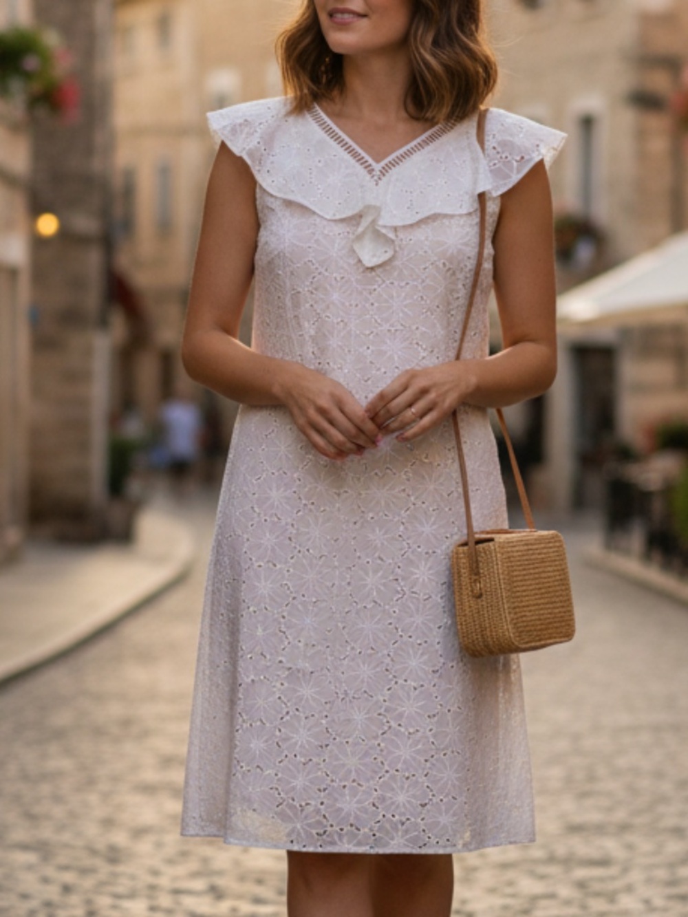 NWT Alton Grey floral eyelet dress 8